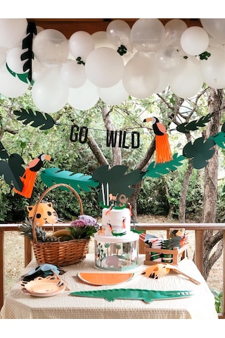 Meri Meri - Crocodile Foil Balloon - Timsah Folyo Balon Çok Renkli