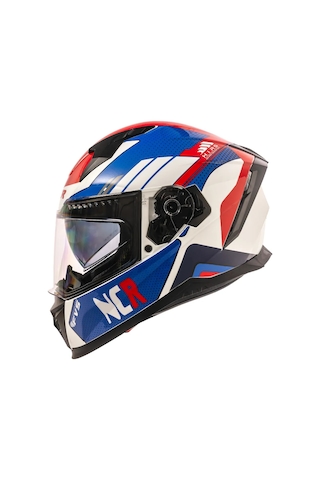 Ncr Stream Kırmızı Mavi Full Face Kapalı Kask Ece-06 Kırmızı - Mavi Kırmızı - Mavi