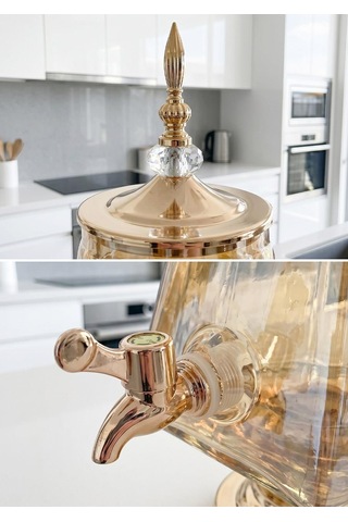 Cam Sebil - Yağlık, Şerbetlik, Sürahi - 6 Litre, 50 Cm-3