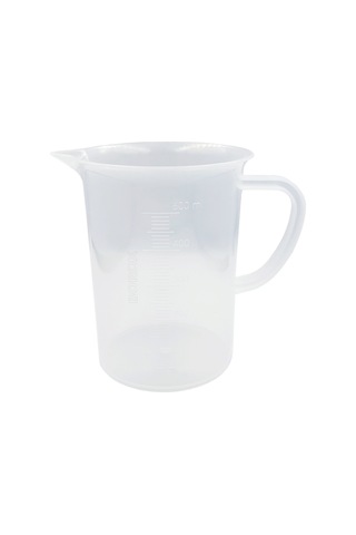 Borox Kulplu Plastik Beher 500 ML Kabartma Dereceli Beaker