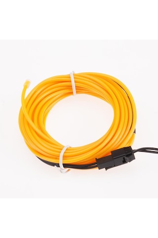 Araç İçi Torpido Şerit Ledi Renkli İp Neon Led 2 Metre Sarı