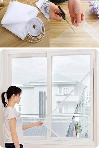 Tüm Cam Pencere Kapılara Uyumlu Tek Kanat Pencere Sinekliği Bx40