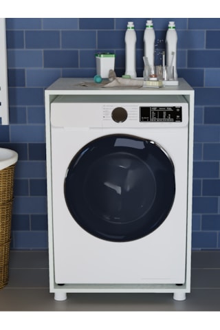 Crown Çamaşır Makine Dolabı Beyaz Afm120 Beyaz