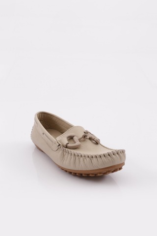 Dgn K105 Kadin Aksesuarli Loafer Ayakkabi K105-1774-R0152 Bej