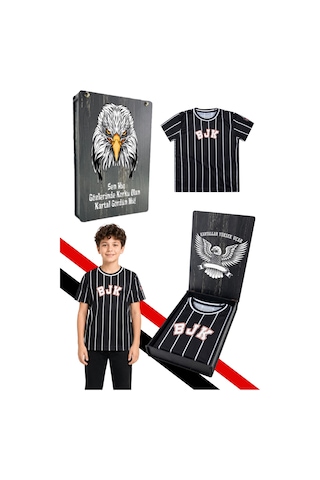 Beşiktaş Çocuk T-shırt Uv Kutu Siyah Uv.
