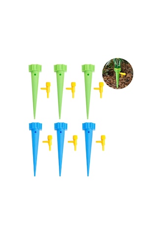 Teltree Otomatik Sulama Cihazı 6'lı Set - Kontrollü Valfli Damla Sistemi, Bitkilere Doğru Su Miktarı, Kolay Kurulum