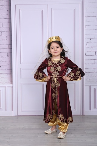 Sedacan Kostüm Bindallı Kostüm Elbisesi Bordo