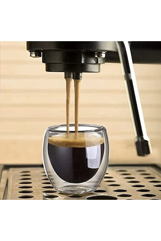 Needd Çift Katmanlı Espresso Cam Bardak Seti 2'li 80 Ml Borosilikat Cam, Isı Yalıtımlı Double Wall Tasarım Es Genel