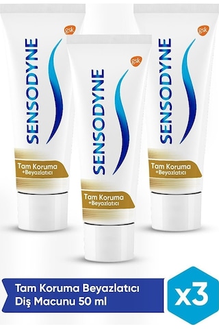 Sensodyne Tam Koruma + Beyazlatıcı Diş Macunu 3 x 50 ML