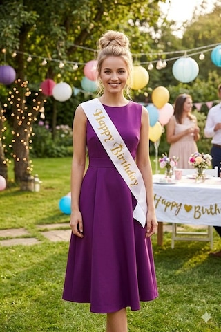 Kuşak Saten Happy Birthday Beyaz Üzeri Altın Baskılı Doğum Günü Tüm Yaşlar
