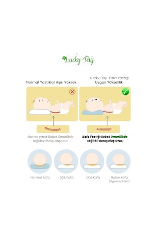 Bebek Düz Kafa Yastığı Mavi