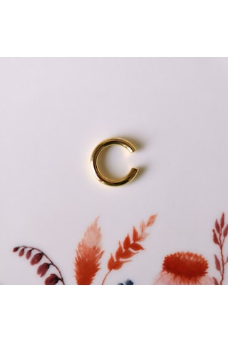 Xl Gold Earcuff Bombeli Halka Kıkırdak Küpesi Geçirmeli Günlük Ku Renkli