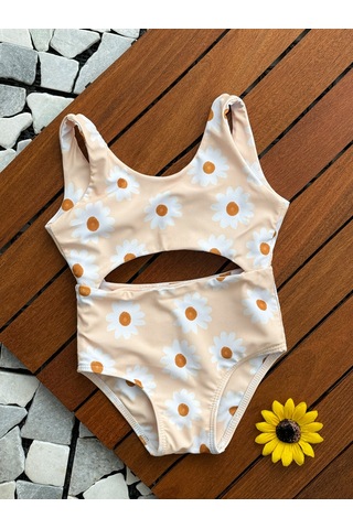 Tek Parça Çiçekli Model Bebek Yüzme Mayo