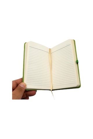 Gürmat Termo Deri Kapkalı Defter Çizgili 9x14 Cm Yeşil