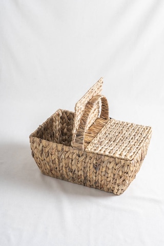 Soléa Hasır Piknik Sepeti - 46 Cm Krem