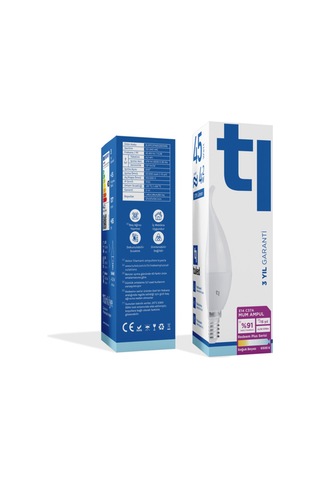 Redeem Plus C37A E14 Mum Ampul, Titreşimsiz, Göz Konforu, 579 Lümen, Soğuk Beyaz, 6500 Kelvin