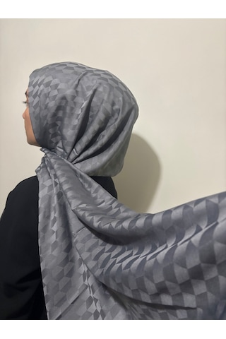 Moda Derin Gri Jakar Şal 03