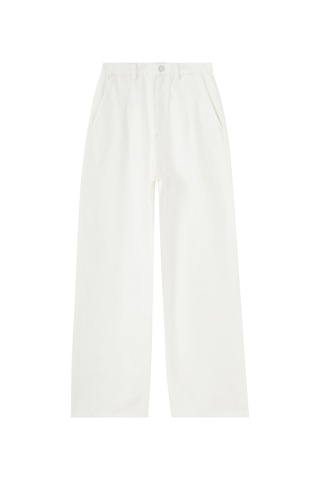Loulou Studio Geniş Paça Kot Pantolon Ivory