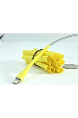 Iphone Uyumlu Sarı Şarj Kablosu Koruyucu Makaron 10 Adet 6 Cm