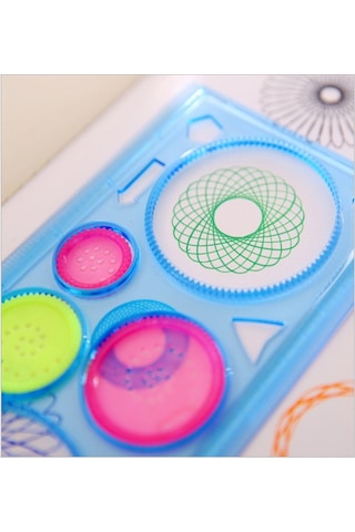 Sihirli Cetvel 20 Adet Plastik Sihirli Daire Cetvel Desen Şablon Çizim Okul Karne Hediye Çok Renkli
