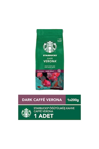 Starbucks Caffe Verona Dark Roast Öğütülmüş Filtre Kahve 200 G