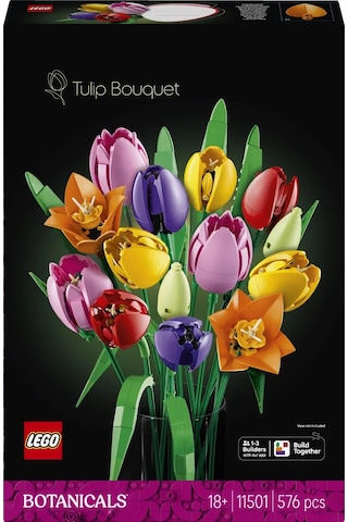 LEGO® Botanicals Lale Buketi 11501 - Yetiskinler için 5 Çesit Lale Içeren Yaratici Dekoratif Model Yapim Seti (576 Parça)