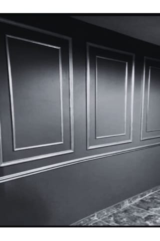 Gümüş Silver Renk Dekoratif Poliüretan Duvar Çıtası -2 Li Hazır Çerçeve Seti