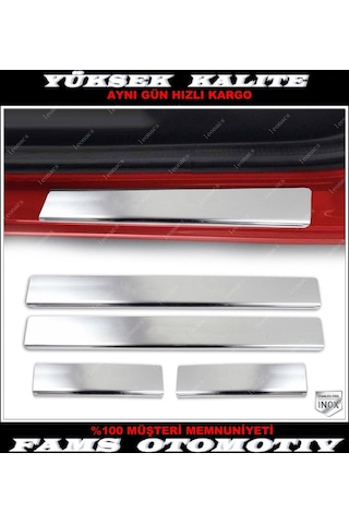 Ford Fiesta Krom Kapı Eşik Koruma 4 Kapı 2002-2008 P. Çelik