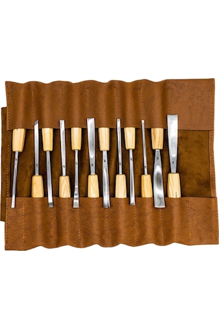 Rox Wood 0125 Deri Çantalı Premium Iskarpela Seti 12 Parça