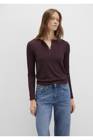 Mavi - Uzun Kollu Bordo Basic Tişört 1613621-70223 Bordo