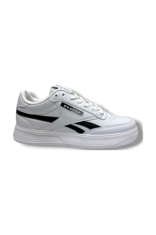 Best Of 2014-26 Cilt Deri Anatomik Bağcıklı Sneaker Beyaz Siyah 36-40
