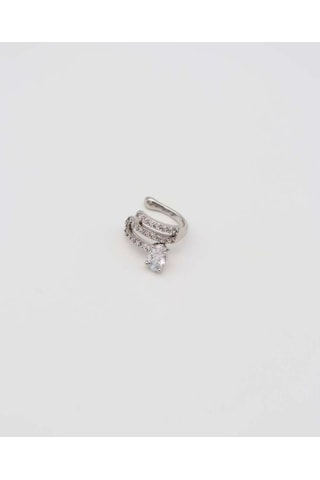 Shesra Çelik Earcuff Küpe - Kadın Silver