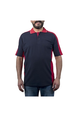 Şensel, Polo Yaka Tişört, Lacivert-Kırmızı -136E1392- Tshirt