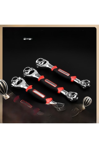 Maiyame 52-1 Çok İşlevli套筒扳手seti 8-21 Mm Aralığı 360 Derece Dönüşlü Kaliteli Tamir Gereçleri Kırmızı-siyah Saplı