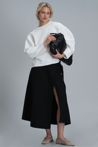 Lufian Selin Kadin Örme Sweatshirt Kirik Beyaz Kırık Beyaz 122030005100510 Kırık Beyaz