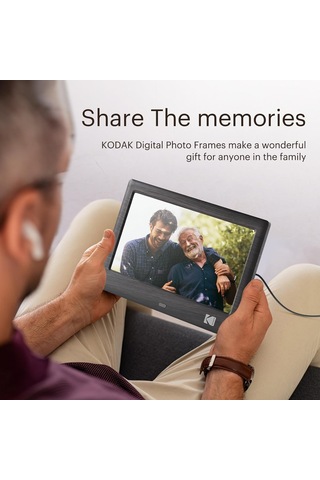 Kodak 7 Inc Uzaktan Kumandalı Dijital Resim Çerçevesi, 1024x600 Ips Ekran