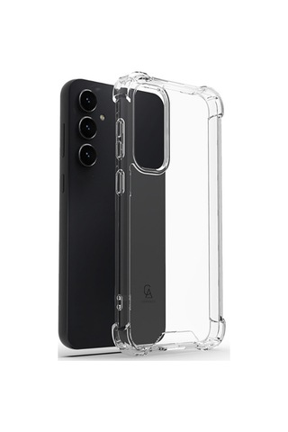 Samsung Galaxy Uyumlu S23 Fe Köşe Dolgulu Anti Shock Telefon Kılıfı Ve Hayalet Privacy Ekran Koruyucu Şeffaf