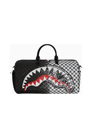 Sprayground Mix And Match Scribble Large Duffle, Şık Ve Geniş Seyahat Çantası, Sınırlı Üretim Sırt Çantası Siyah