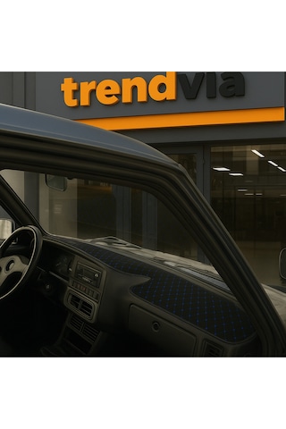 Tofaş Şahin Doğan Kartal Yüksek Ön Göğüs Siyah-mavi Torpido Kılıfı / Siyah-mavi Boyun Yastığı