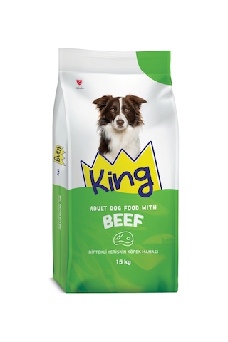 King Plus Beef Dog Biftekli Yetişkin Köpek Maması 15 KG