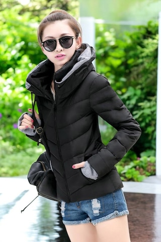 Günlük Kısa Kışlık Şişme Kadın Mont Co801syh2 Siyah