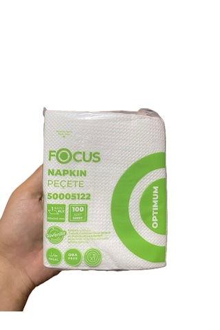 Focus Kare Peçete, Servis Peçete 20x24 Cm 32 Paket Her Paket 100 Adet, Toplam 3200 Adet