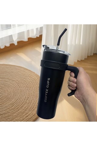 Jifan Dev Termos Bardağı 304 Paslanmazçelik Su Bardağısıyah Siyah