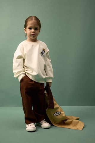 Defacto Erkek Bebek Slogan Baskılı Sweatshirt Kumaşı 2li Takım G6390a526sper98 Ekru-er98
