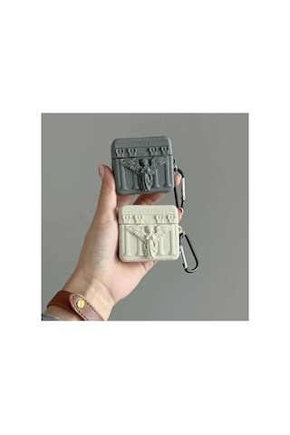 Caseonn Kılıf Antik Melek Bej Bej Apple Airpods 4. Nesil/anc İle Uyumlu