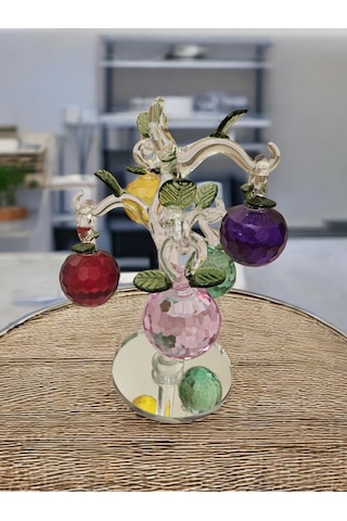 Özel Kristal Kesim 5'li Üzüm Dekoratif Obje