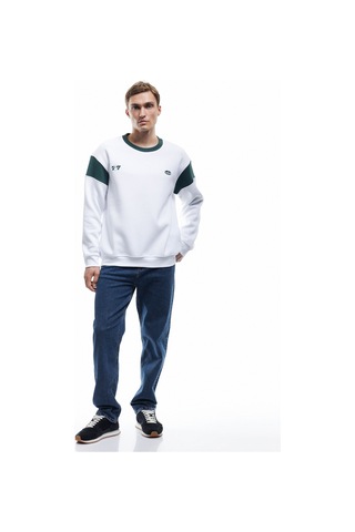 Koton Şardonlu Uzun Kollu Bisiklet Yaka Arkası Baskılı Sweatshirt Beyaz 6wam70047mk Beyaz