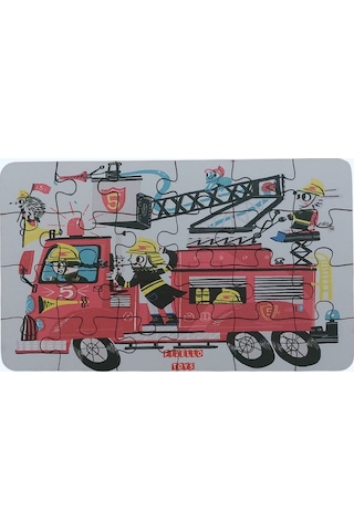 Firefighting Vehicle - İtfaiye Aracı / Small Puzzle 3-7 Yaş 24 Parça