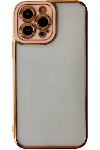 Cosmotex Newface Apple iPhone Uyumlu  13 Pro Kılıf Liva Lens Silikon - Rose