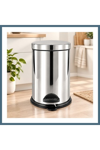 Agc Uygun Sepet 12 L Metal Pedallı Çöp Kovası Agc Çok Renkli